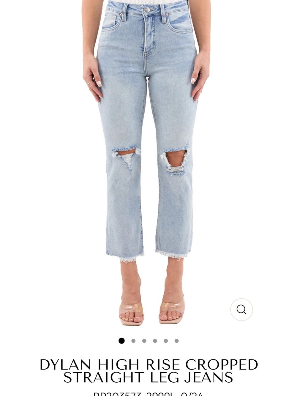 Light Blue Distressed Women’s Jeans -
